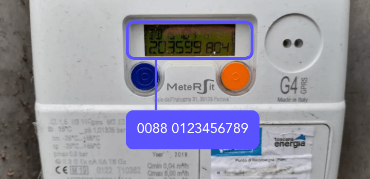 Esempio di codice PDR sul contatore