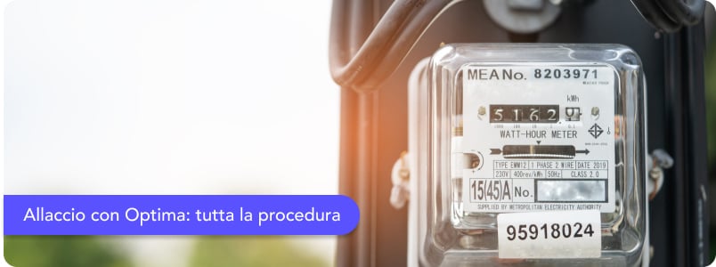 La procedura completa per l'allaccio con Optima